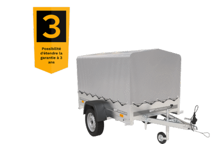 Remorque 750 kg 200 x 125 avec bâche dôme
