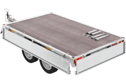 remorque deux essieux 254×151 avec roues unitrailer